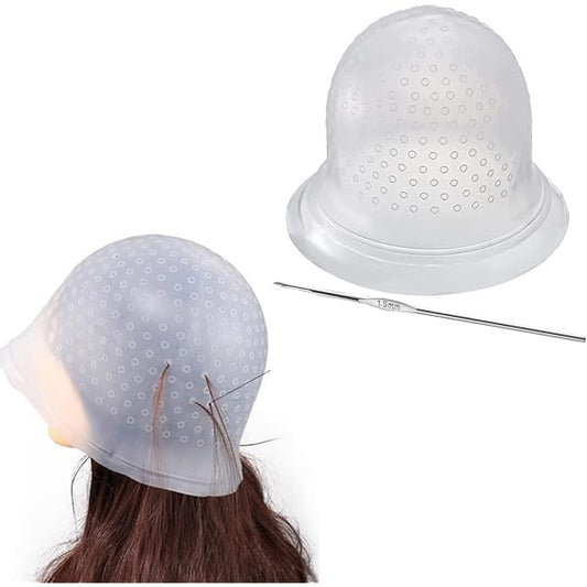 GORRO PLASTICO PARA MECHAS CON AGUJEROS + AGUJA